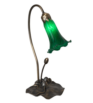 Meyda Tiffany - 13716 - One Light Accent Lamp - Green - Mahogany Bronze