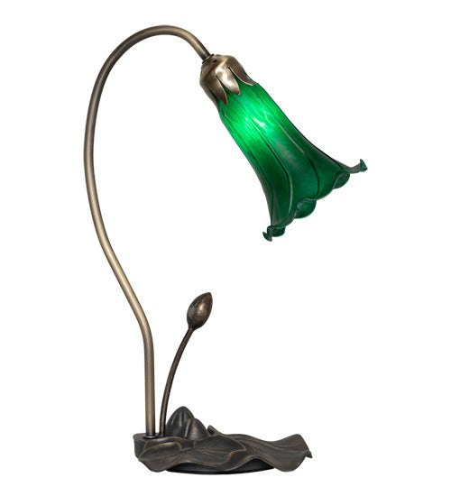 Meyda Tiffany - 13716 - One Light Accent Lamp - Green - Mahogany Bronze