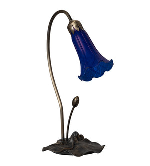 Meyda Tiffany - 13739 - One Light Accent Lamp - Blue - Mahogany Bronze