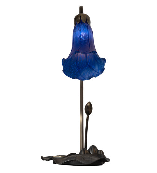 Meyda Tiffany - 13739 - One Light Accent Lamp - Blue - Mahogany Bronze