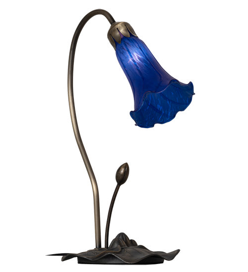 Meyda Tiffany - 13739 - One Light Accent Lamp - Blue - Mahogany Bronze