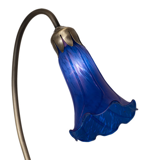 Meyda Tiffany - 13739 - One Light Accent Lamp - Blue - Mahogany Bronze