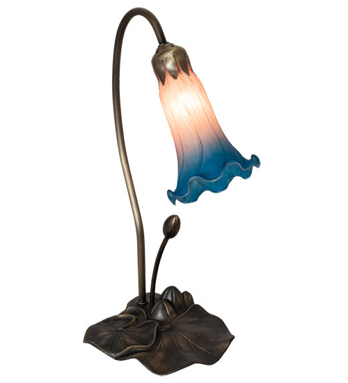 Meyda Tiffany - 13801 - One Light Accent Lamp - Pink/Blue - Mahogany Bronze