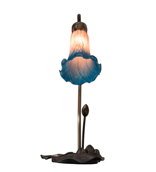 Meyda Tiffany - 13801 - One Light Accent Lamp - Pink/Blue - Mahogany Bronze