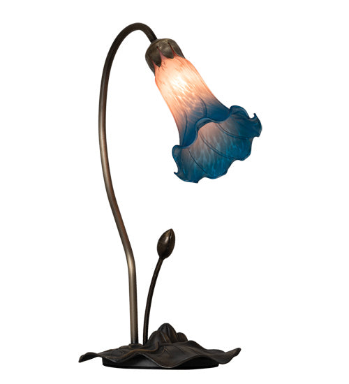 Meyda Tiffany - 13801 - One Light Accent Lamp - Pink/Blue - Mahogany Bronze