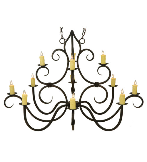 Meyda Tiffany - 117787 - 12 Light Chandelier - Clayton - Gilded Tobacco