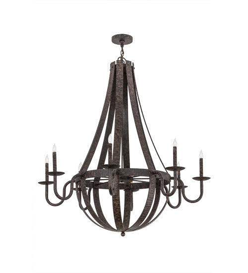 Meyda Tiffany - 172321 - Eight Light Chandelier - Barrel Stave - Coffee Bean