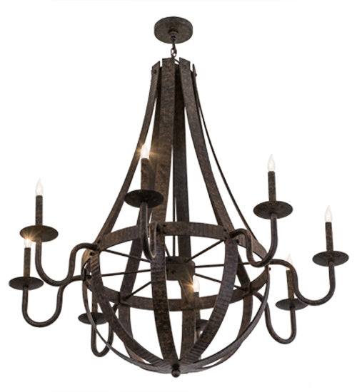 Meyda Tiffany - 172321 - Eight Light Chandelier - Barrel Stave - Coffee Bean