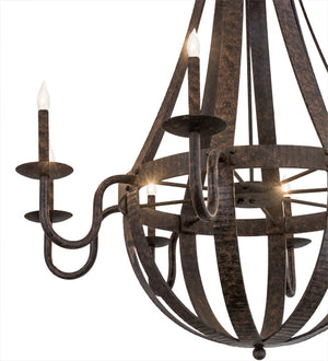 Meyda Tiffany - 172321 - Eight Light Chandelier - Barrel Stave - Coffee Bean