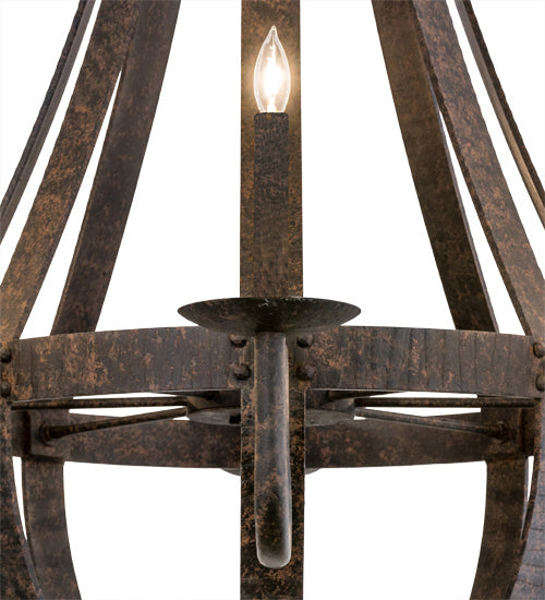 Meyda Tiffany - 172321 - Eight Light Chandelier - Barrel Stave - Coffee Bean