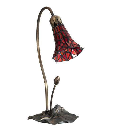 Meyda Tiffany - 188683 - One Light Accent Lamp - Stained Glass Pond Lily - Mahogany Bronze