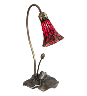 Meyda Tiffany - 188683 - One Light Accent Lamp - Stained Glass Pond Lily - Mahogany Bronze