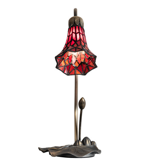 Meyda Tiffany - 188683 - One Light Accent Lamp - Stained Glass Pond Lily - Mahogany Bronze