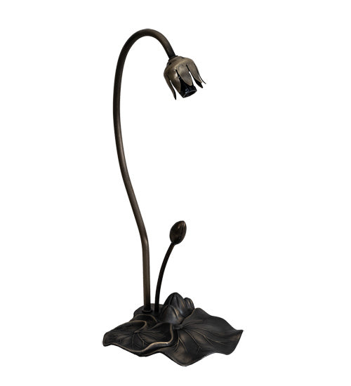 Meyda Tiffany - 188683 - One Light Accent Lamp - Stained Glass Pond Lily - Mahogany Bronze