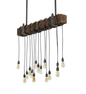 Meyda Tiffany - 198209 - 15 Light Pendant - Alva - Wrought Iron