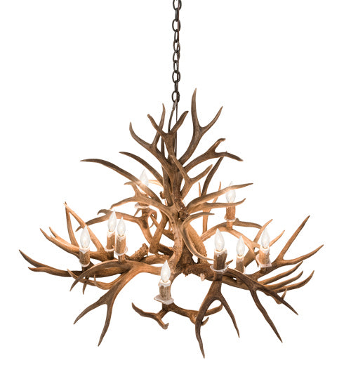 Meyda Tiffany - 200458 - Ten Light Chandelier - Antlers - Antique Copper