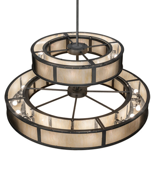 Meyda Tiffany - 202731 - LED Chandelier - Telluride Magic - Natural Iron And Solar Black