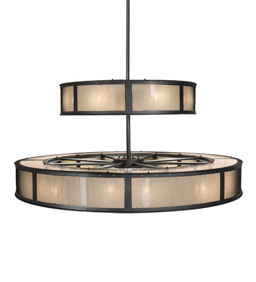 Meyda Tiffany - 202731 - LED Chandelier - Telluride Magic - Natural Iron And Solar Black