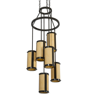 Meyda Tiffany - 222213 - Six Light Chandelier - Cartier - Timeless Bronze