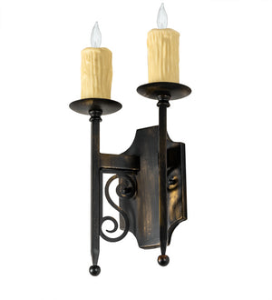 Meyda Tiffany - 222726 - Two Light Wall Sconce - Toscano - Antique Black