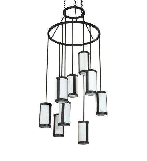 Meyda Tiffany - 226577 - Nine Light Chandelier - Cartier - Wrought Iron