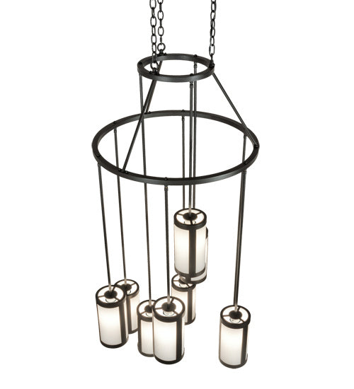 Meyda Tiffany - 226577 - Nine Light Chandelier - Cartier - Wrought Iron