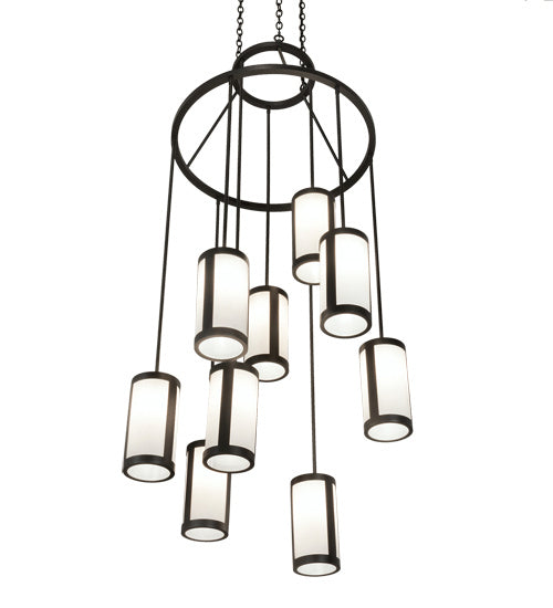 Meyda Tiffany - 226577 - Nine Light Chandelier - Cartier - Wrought Iron