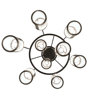 Meyda Tiffany - 226577 - Nine Light Chandelier - Cartier - Wrought Iron