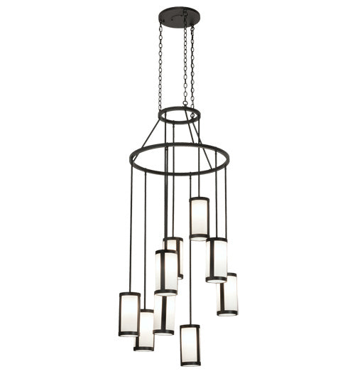 Meyda Tiffany - 226577 - Nine Light Chandelier - Cartier - Wrought Iron