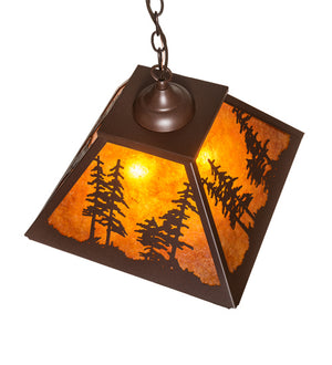 Meyda Tiffany - 226614 - Two Light Pendant - Tall Pines - Cafe Noir