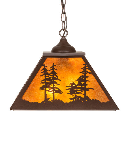 Meyda Tiffany - 226614 - Two Light Pendant - Tall Pines - Cafe Noir