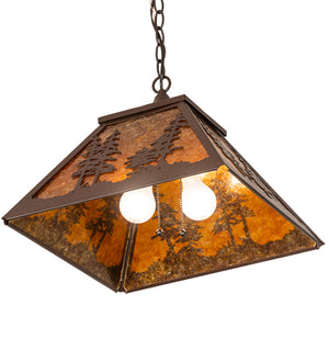 Meyda Tiffany - 226614 - Two Light Pendant - Tall Pines - Cafe Noir