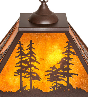 Meyda Tiffany - 226614 - Two Light Pendant - Tall Pines - Cafe Noir