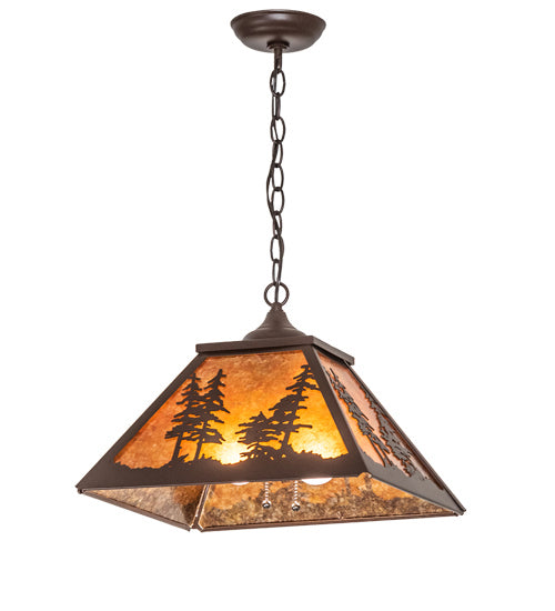 Meyda Tiffany - 226614 - Two Light Pendant - Tall Pines - Cafe Noir