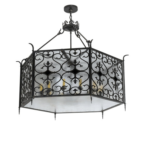 Meyda Tiffany - 214179 - 12 Light Pendant - Saskia - Hand Rubbed Iron