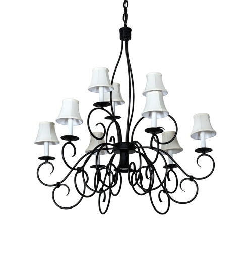 Meyda Tiffany - 221766 - Ten Light Chandelier - Grace - Blackwash