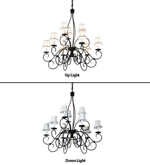 Meyda Tiffany - 221766 - Ten Light Chandelier - Grace - Blackwash