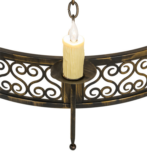 Meyda Tiffany - 222724 - Eight Light Chandelier - Toscano - Antique Black