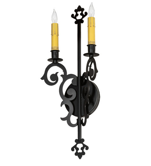 Meyda Tiffany - 223053 - Two Light Wall Sconce - Aneila - Blackwash