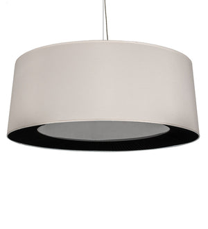 Meyda Tiffany - 224023 - Five Light Pendant - Bruges - Flat Black And Gloss White