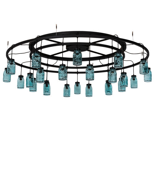 Meyda Tiffany - 224641 - 24 Light Chandelier - Mason Jar - Textured Black