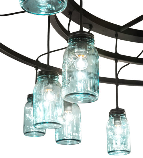 Meyda Tiffany - 224641 - 24 Light Chandelier - Mason Jar - Textured Black