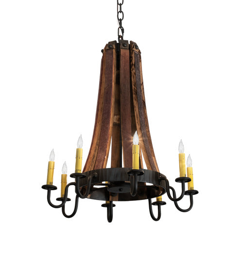 Meyda Tiffany - 224987 - Eight Light Chandelier - Barrel Stave - Oil Rubbed Bronze