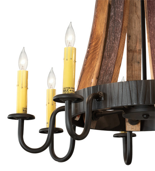 Meyda Tiffany - 224987 - Eight Light Chandelier - Barrel Stave - Oil Rubbed Bronze