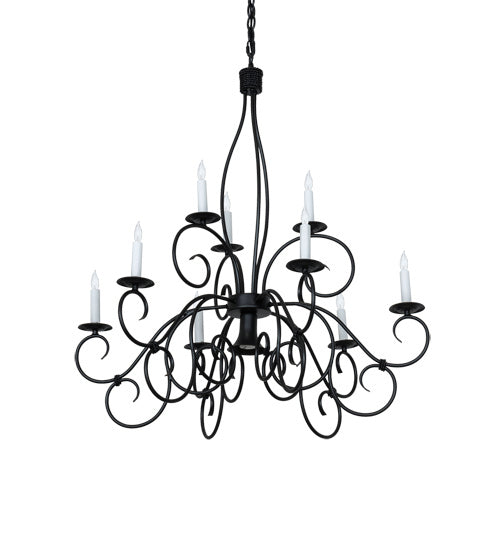 Meyda Tiffany - 227102 - Ten Light Chandelier - Grace - Blackwash