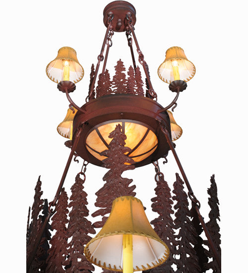 2nd Avenue - 29781-7 - 15 Light Chandelier - Walden Pine - Rust Over Wrought Iron