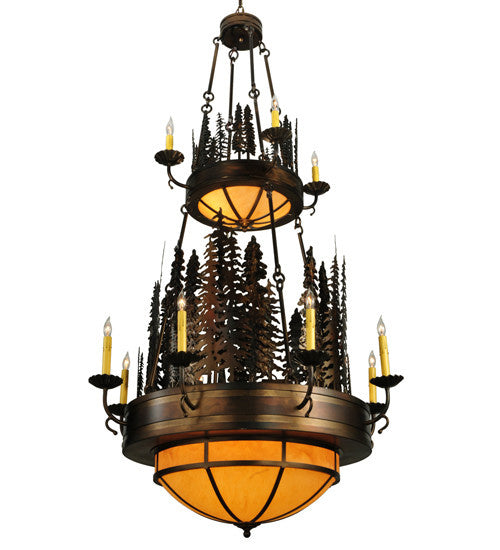 2nd Avenue - 16545-2 - 17 Light Chandelier - Walden Pine - Burnished Antique Copper