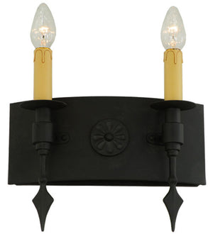 2nd Avenue - 1-0034096151-104 - Two Light Wall Sconce - Warwick - Costello Black