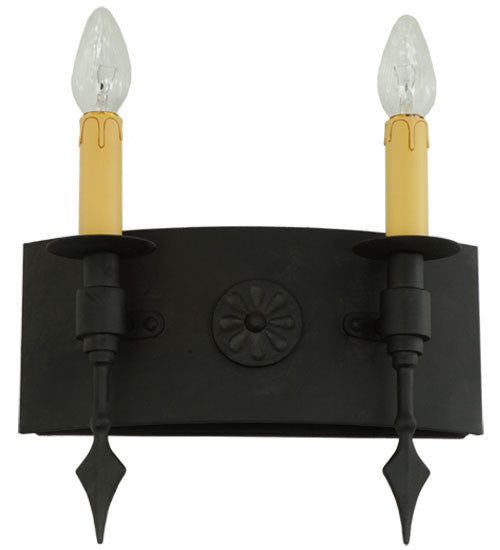 2nd Avenue - 1-0034096151-104 - Two Light Wall Sconce - Warwick - Costello Black