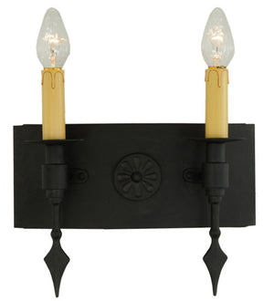 2nd Avenue - 1-0034096151-104 - Two Light Wall Sconce - Warwick - Costello Black